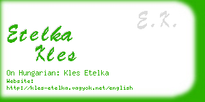 etelka kles business card